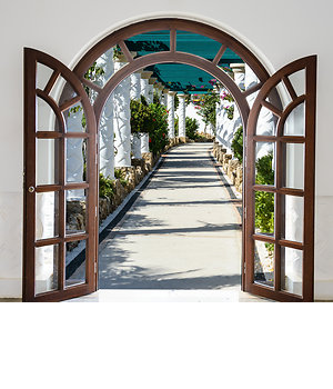 Home. Open door